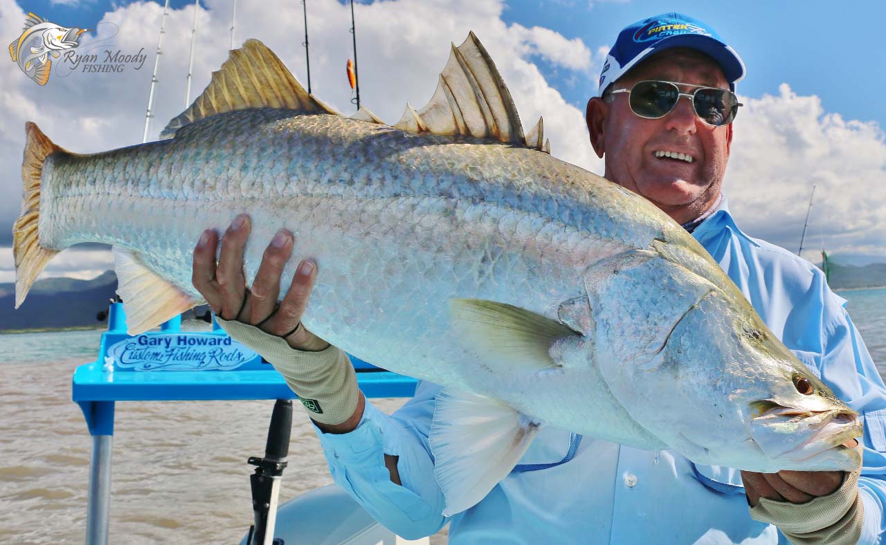 Happy Jacko with one of several Hinchinbrook big barra lure casted during the May cold snap.