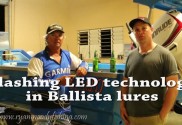Catching barra on balista lures flashng LED technology