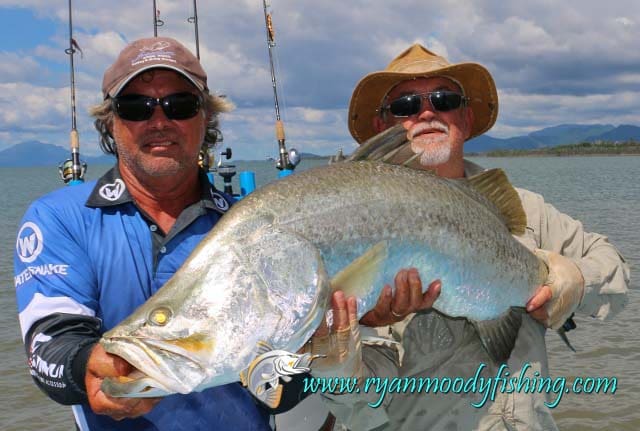 Big barra caught fishing at hinchinbrook