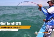 Fishing for hard fighting Giant Trevally in Queensland