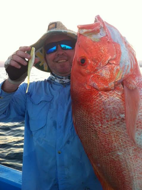 Solid Large Mouth Nannygai caught on a wonky hole