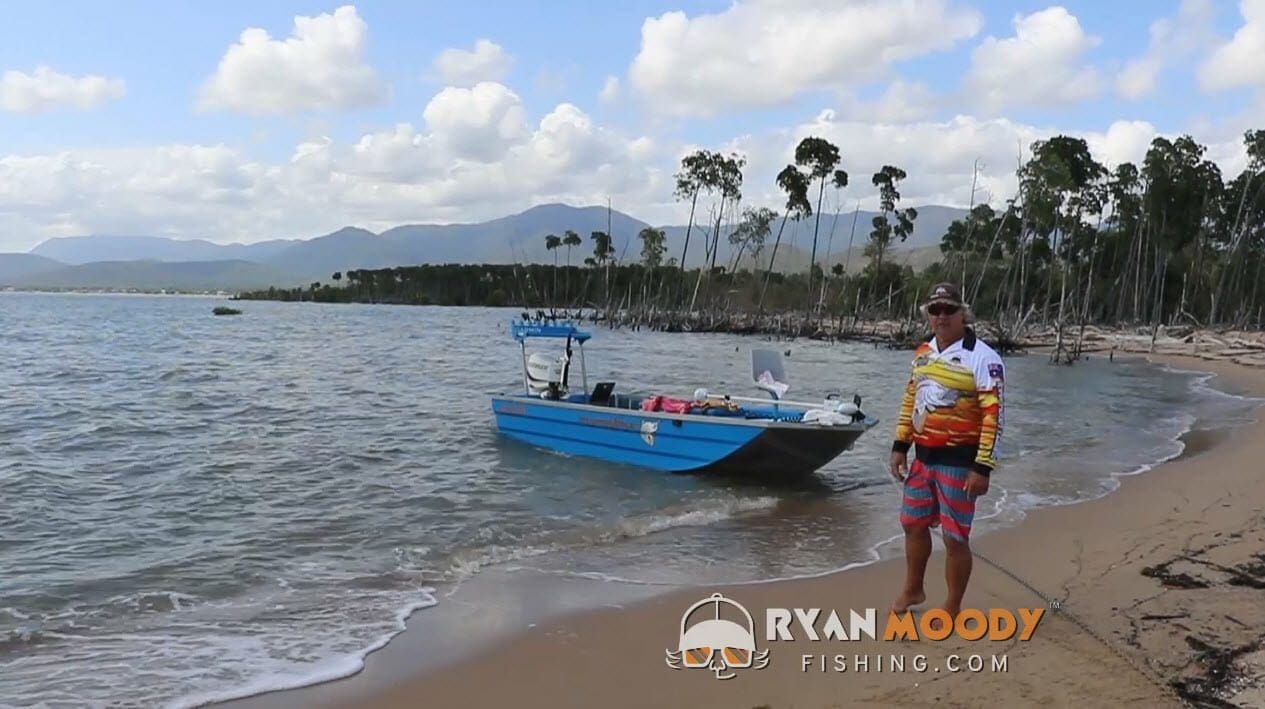 anchoring on a beach with twin anchors