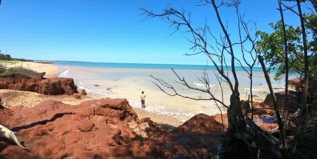 Land based fishing at Dundee Beach NT