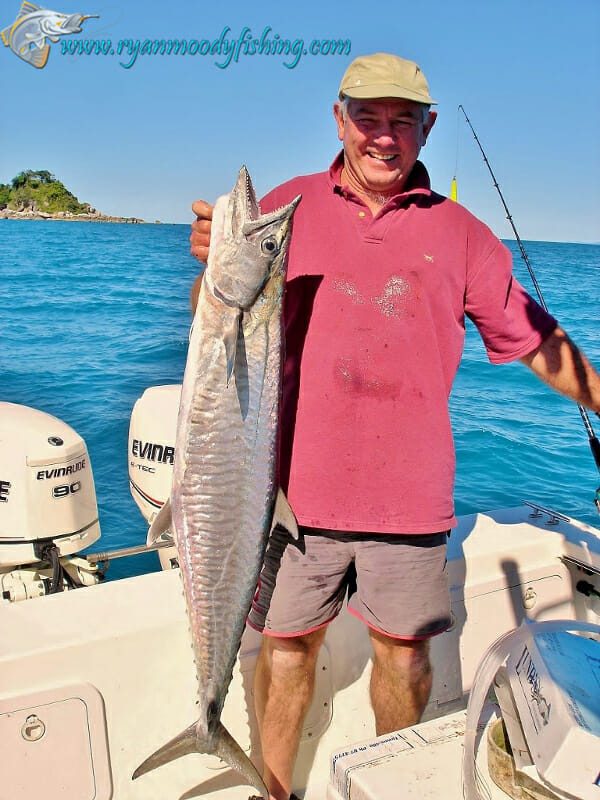 Spanish mackerel caught using a spanish mackerel fishing rig made with gang hooks