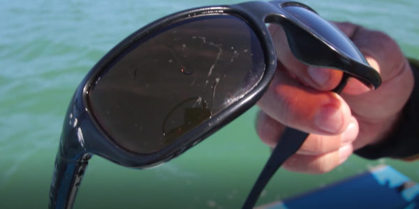 removing salt spray on sunglasses
