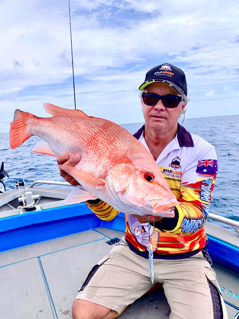 Scarlet sea perch fishing Cairns