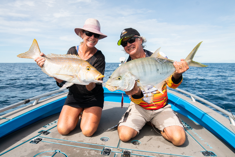 Slow pitch jigging for reef fish