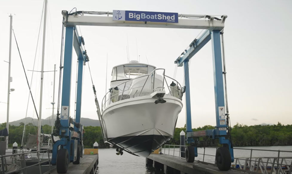 Haul out for annual boat maintenance