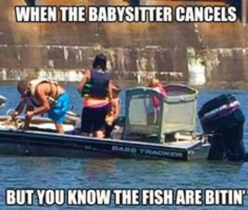babysitter fishing meme