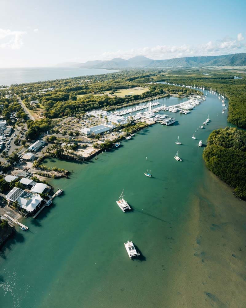 Drone shot of Port Douglas