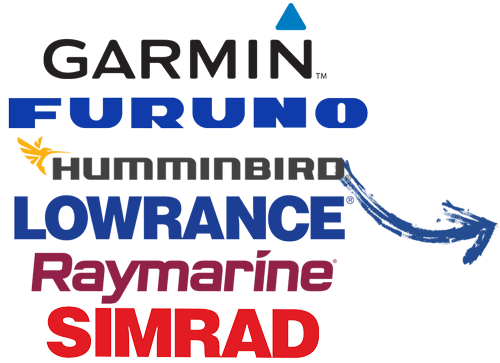 sounder types garmin furuno humminbird lowrance raymarine simrad