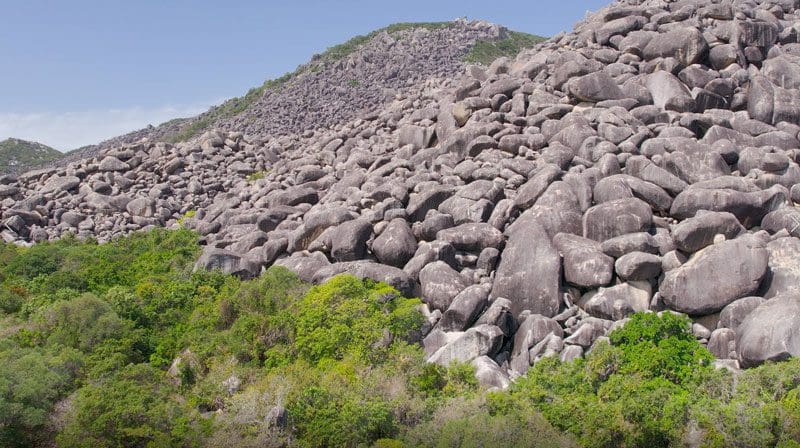 Rocks behind the campsites at Cape Melville