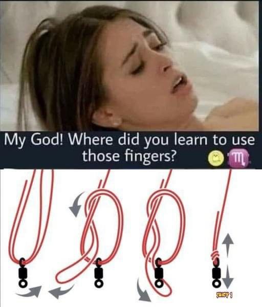 Fishing knots and sex funny meme