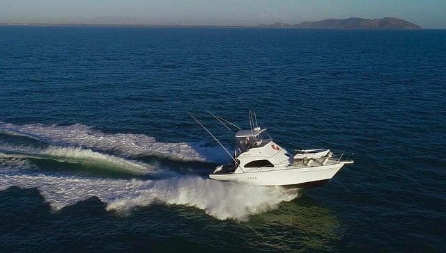 Annual boat maintenance on our Black Watch 40 game boat