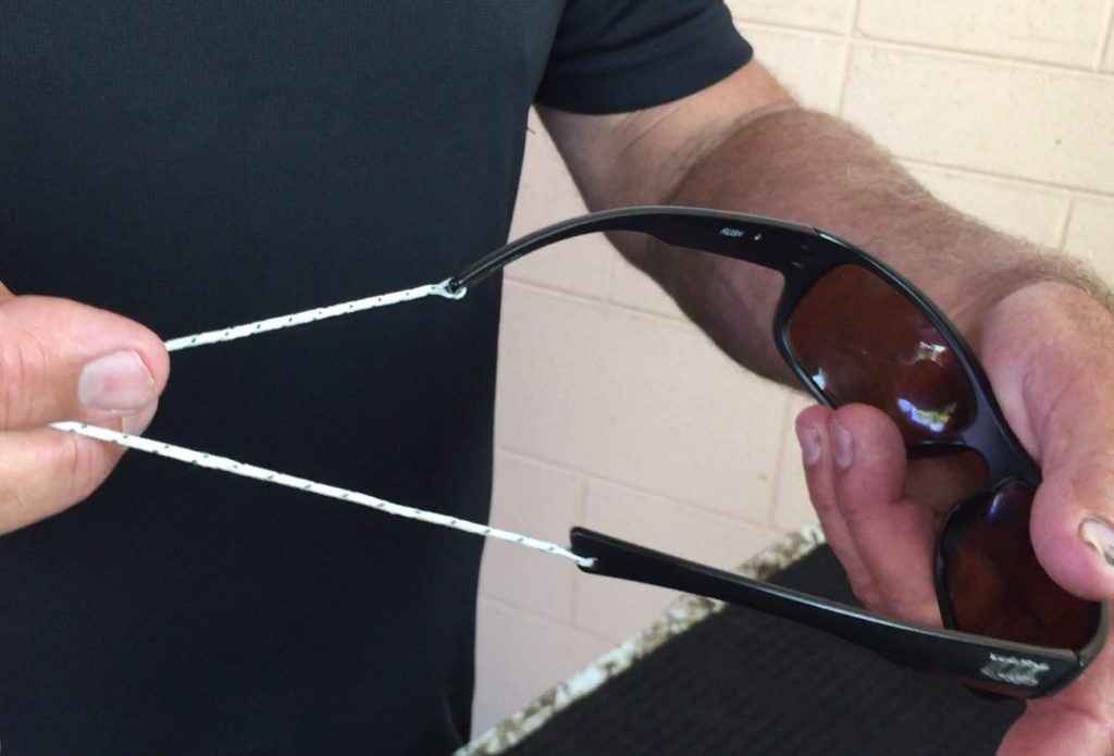 Splice dacron to make your sunglasses lanyard and never lose your sunnies again