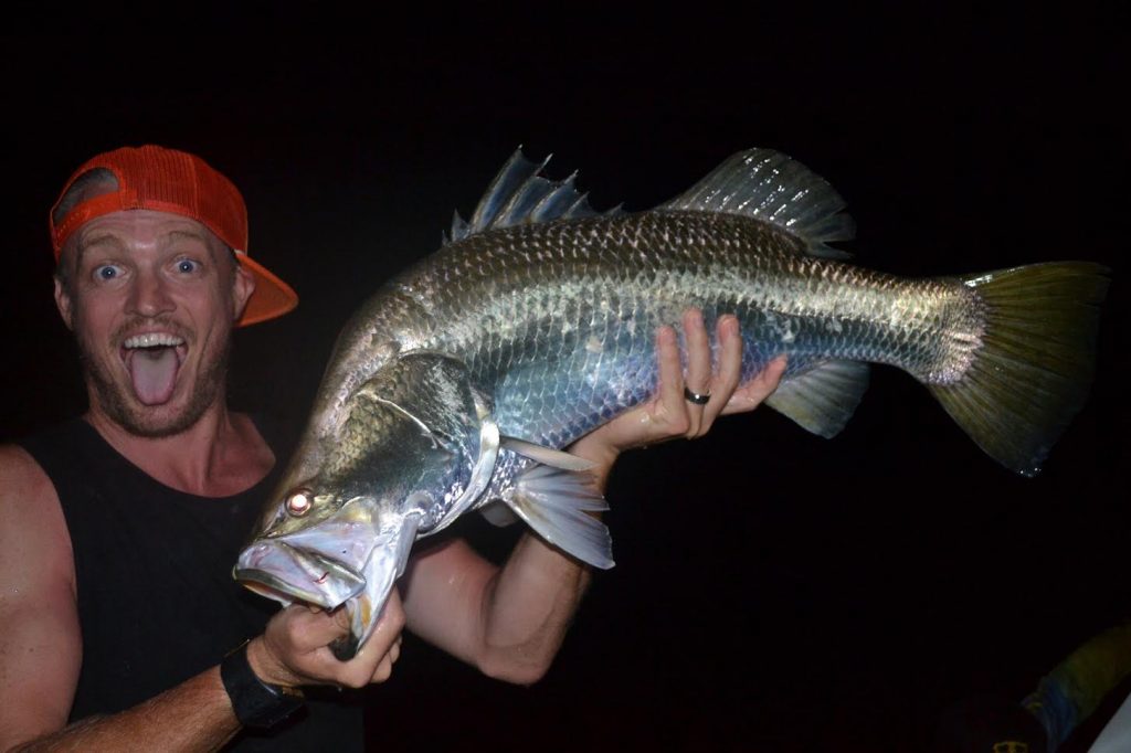 The Mad Hueys Joel with his first barra