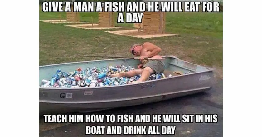 funny fishing memes about drinking