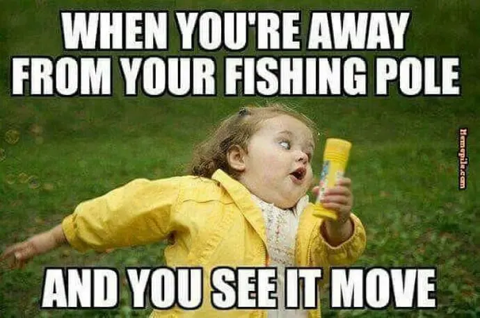 Funny fishing meme drag going off