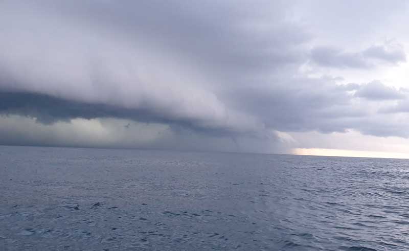 Storms at sea