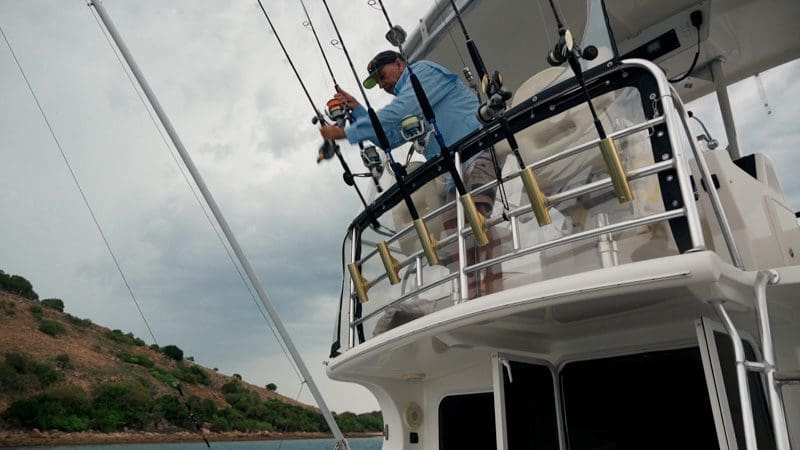 Prepping boat for storm