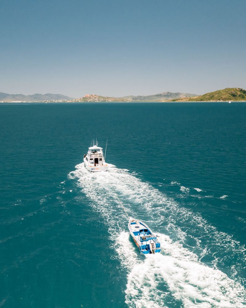 Boat approaching Townsville