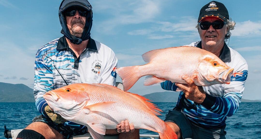 Double hook up Nannygai fishing Cairns to Cooktown