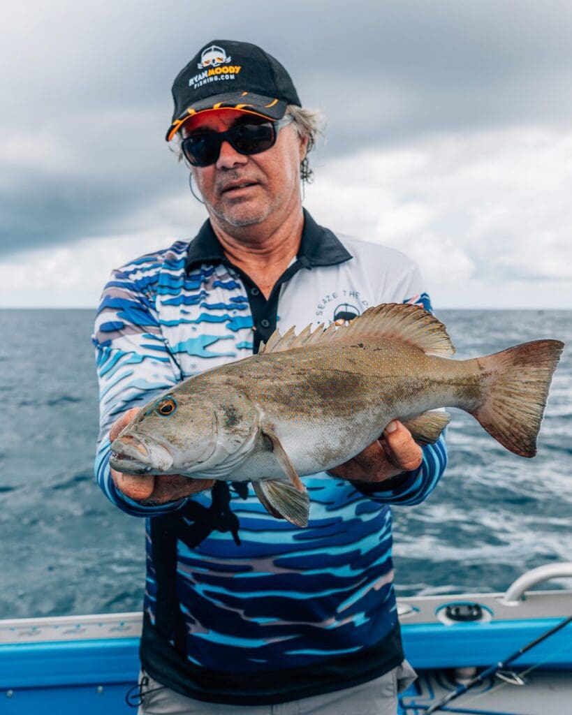 Plate size coral trout caught on the barrier reef 