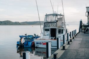 Tied up for our one week in Cooktown at Jim and Ann's wharf.