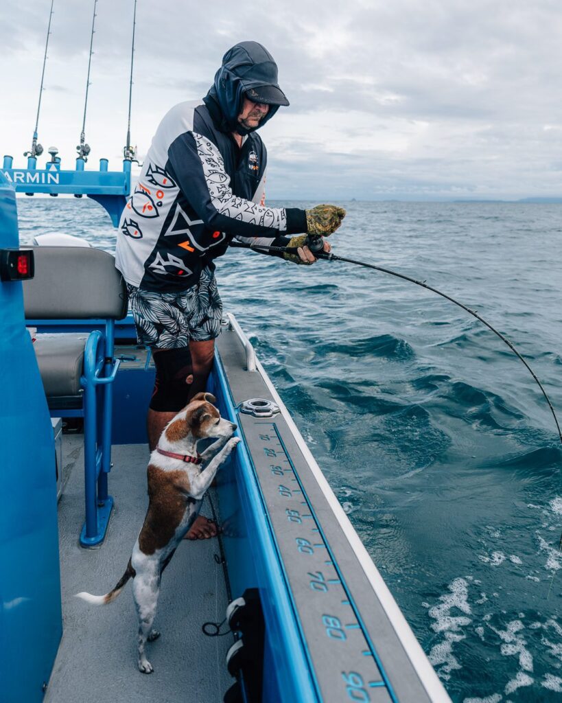 Dogs love fishing