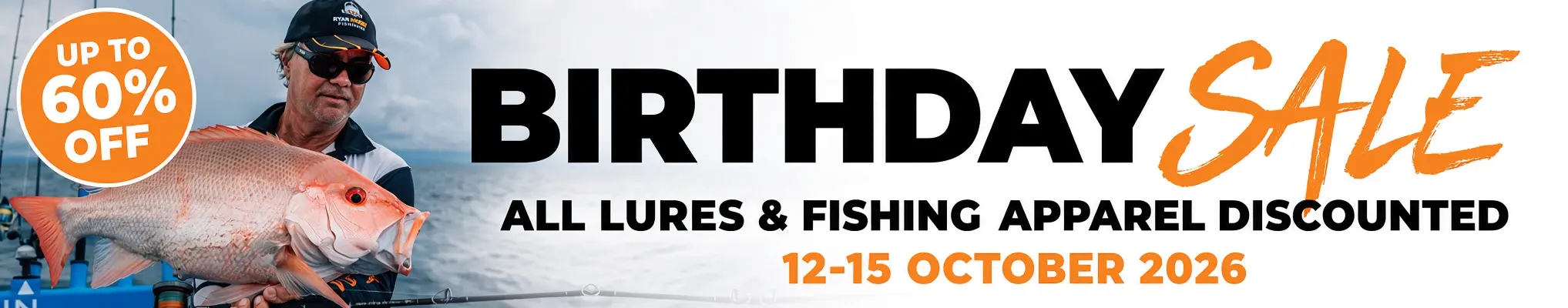Birthday Sale Fishing Banner