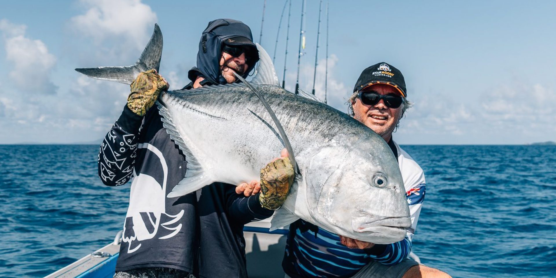 Catching HUGE GT topwater on barra lures - Ryan Moody Fishing